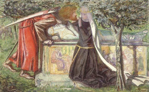 Dante Gabriel Rossetti Arthur's Tomb (mk46) Norge oil painting art
